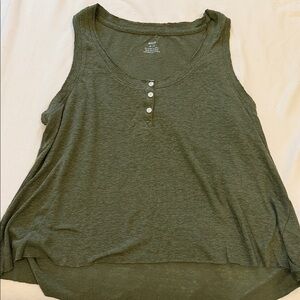 Aerie Olive Sleeveless Henley Top size M